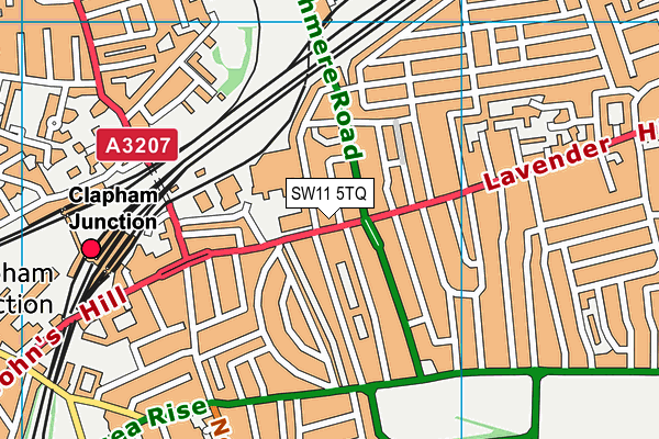SW11 5TQ map - OS VectorMap District (Ordnance Survey) SW11 5TQ map - OS VectorMap District (Ordnance Survey)