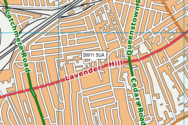 SW11 5UA map - OS VectorMap District (Ordnance Survey) SW11 5UA map - OS VectorMap District (Ordnance Survey)