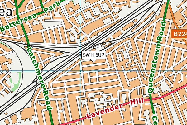 SW11 5UP map - OS VectorMap District (Ordnance Survey) SW11 5UP map - OS VectorMap District (Ordnance Survey)