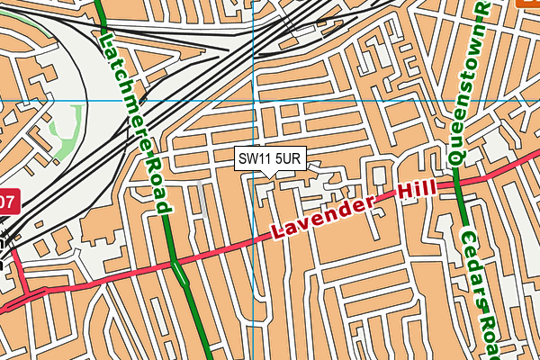 SW11 5UR map - OS VectorMap District (Ordnance Survey) SW11 5UR map - OS VectorMap District (Ordnance Survey)