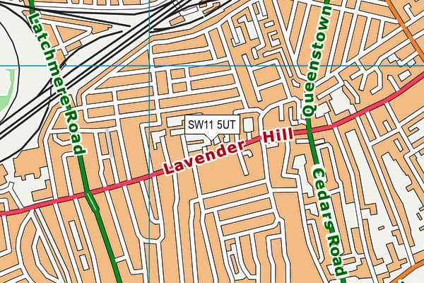 SW11 5UT map - OS VectorMap District (Ordnance Survey) SW11 5UT map - OS VectorMap District (Ordnance Survey)