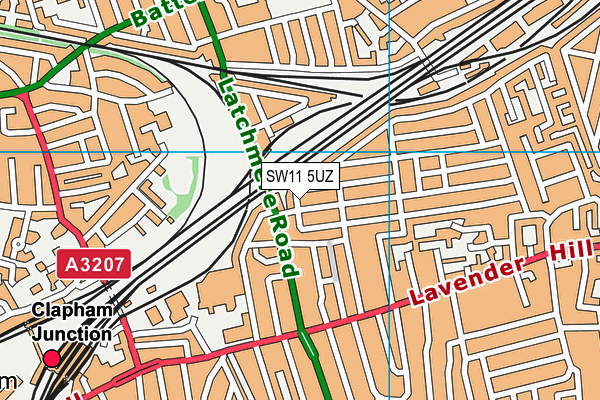 SW11 5UZ map - OS VectorMap District (Ordnance Survey) SW11 5UZ map - OS VectorMap District (Ordnance Survey)