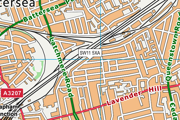 SW11 5XA map - OS VectorMap District (Ordnance Survey) SW11 5XA map - OS VectorMap District (Ordnance Survey)