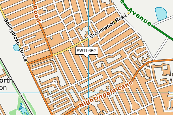 SW11 6BG map - OS VectorMap District (Ordnance Survey) SW11 6BG map - OS VectorMap District (Ordnance Survey)
