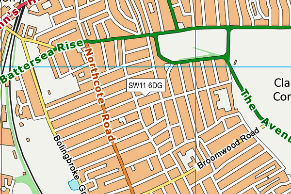 SW11 6DG map - OS VectorMap District (Ordnance Survey) SW11 6DG map - OS VectorMap District (Ordnance Survey)