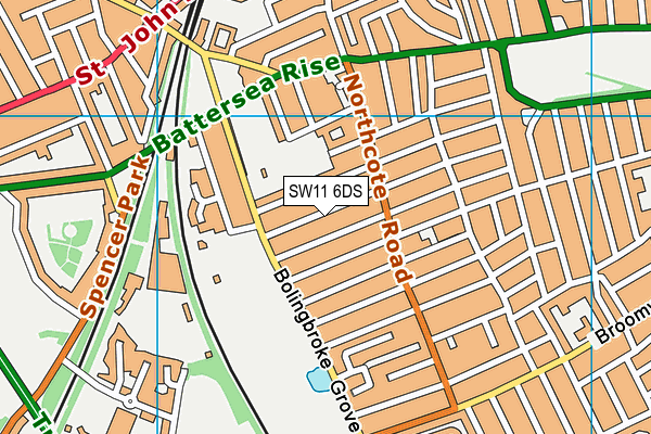 SW11 6DS map - OS VectorMap District (Ordnance Survey) SW11 6DS map - OS VectorMap District (Ordnance Survey)