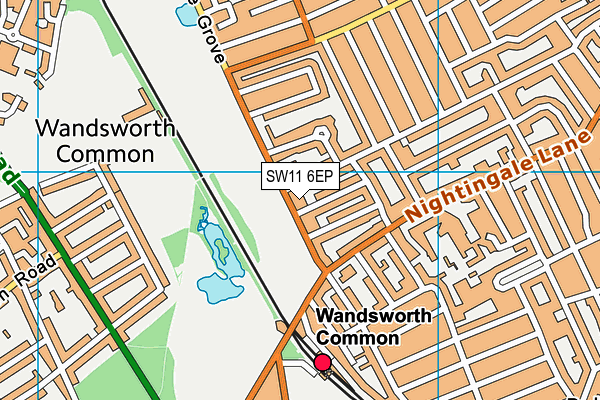 SW11 6EP map - OS VectorMap District (Ordnance Survey) SW11 6EP map - OS VectorMap District (Ordnance Survey)