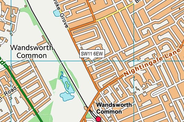SW11 6EW map - OS VectorMap District (Ordnance Survey) SW11 6EW map - OS VectorMap District (Ordnance Survey)