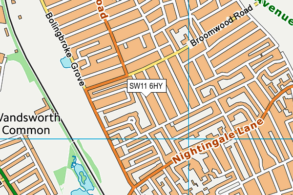 SW11 6HY map - OS VectorMap District (Ordnance Survey) SW11 6HY map - OS VectorMap District (Ordnance Survey)