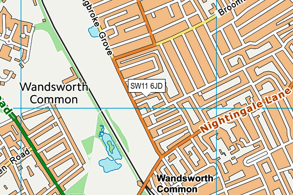 SW11 6JD map - OS VectorMap District (Ordnance Survey) SW11 6JD map - OS VectorMap District (Ordnance Survey)