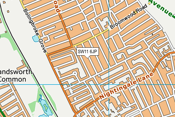 SW11 6JP map - OS VectorMap District (Ordnance Survey) SW11 6JP map - OS VectorMap District (Ordnance Survey)
