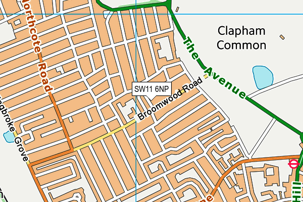 SW11 6NP map - OS VectorMap District (Ordnance Survey) SW11 6NP map - OS VectorMap District (Ordnance Survey)