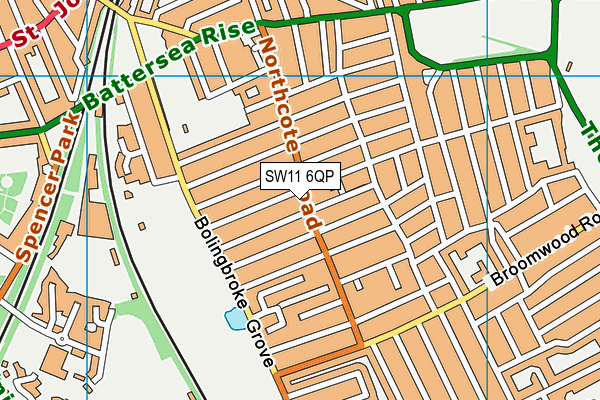 SW11 6QP map - OS VectorMap District (Ordnance Survey) SW11 6QP map - OS VectorMap District (Ordnance Survey)