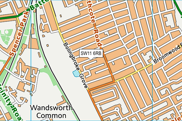 SW11 6RB map - OS VectorMap District (Ordnance Survey) SW11 6RB map - OS VectorMap District (Ordnance Survey)