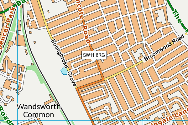SW11 6RG map - OS VectorMap District (Ordnance Survey) SW11 6RG map - OS VectorMap District (Ordnance Survey)
