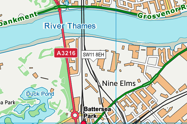SW11 8EH map - OS VectorMap District (Ordnance Survey) SW11 8EH map - OS VectorMap District (Ordnance Survey)