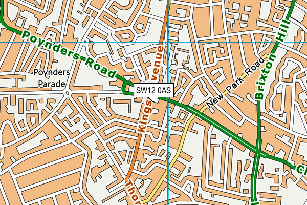SW12 0AS map - OS VectorMap District (Ordnance Survey) SW12 0AS map - OS VectorMap District (Ordnance Survey)