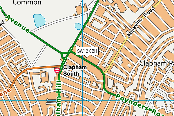 SW12 0BH map - OS VectorMap District (Ordnance Survey) SW12 0BH map - OS VectorMap District (Ordnance Survey)