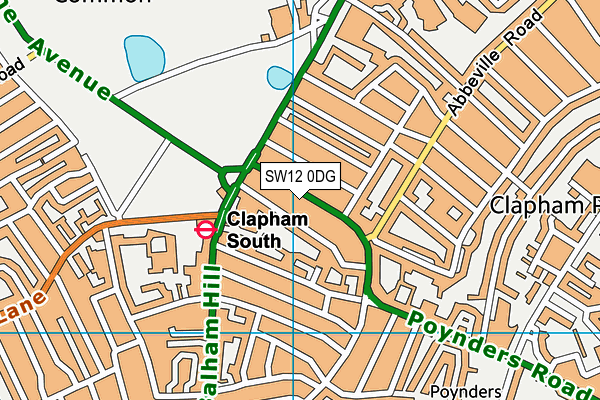 SW12 0DG map - OS VectorMap District (Ordnance Survey) SW12 0DG map - OS VectorMap District (Ordnance Survey)