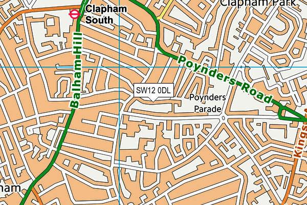 SW12 0DL map - OS VectorMap District (Ordnance Survey) SW12 0DL map - OS VectorMap District (Ordnance Survey)