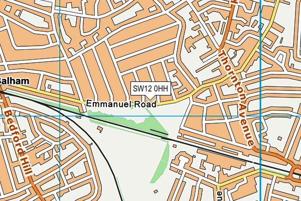 SW12 0HH map - OS VectorMap District (Ordnance Survey) SW12 0HH map - OS VectorMap District (Ordnance Survey)