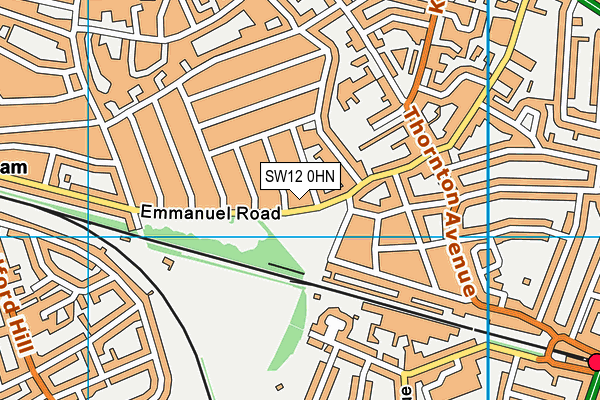 SW12 0HN map - OS VectorMap District (Ordnance Survey) SW12 0HN map - OS VectorMap District (Ordnance Survey)
