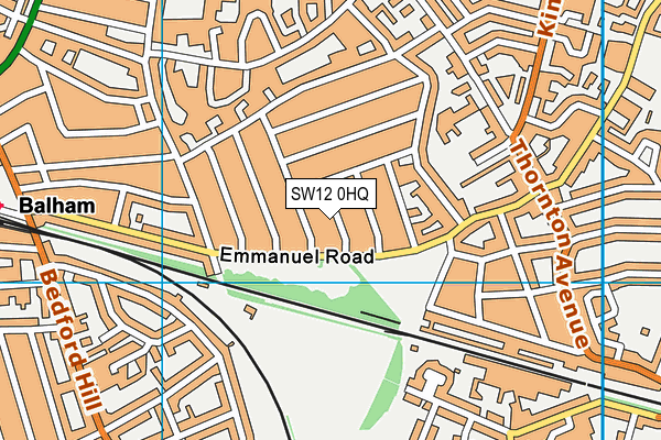 SW12 0HQ map - OS VectorMap District (Ordnance Survey) SW12 0HQ map - OS VectorMap District (Ordnance Survey)