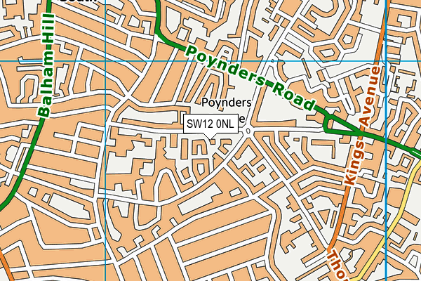 SW12 0NL map - OS VectorMap District (Ordnance Survey) SW12 0NL map - OS VectorMap District (Ordnance Survey)