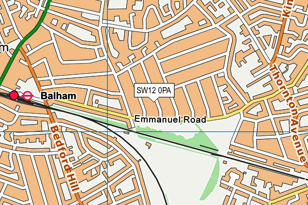 SW12 0PA map - OS VectorMap District (Ordnance Survey) SW12 0PA map - OS VectorMap District (Ordnance Survey)