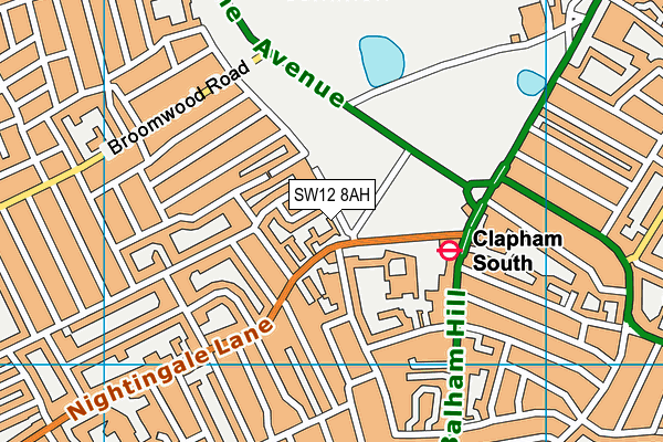 SW12 8AH map - OS VectorMap District (Ordnance Survey) SW12 8AH map - OS VectorMap District (Ordnance Survey)