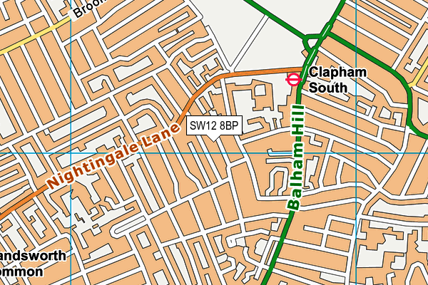 SW12 8BP map - OS VectorMap District (Ordnance Survey) SW12 8BP map - OS VectorMap District (Ordnance Survey)