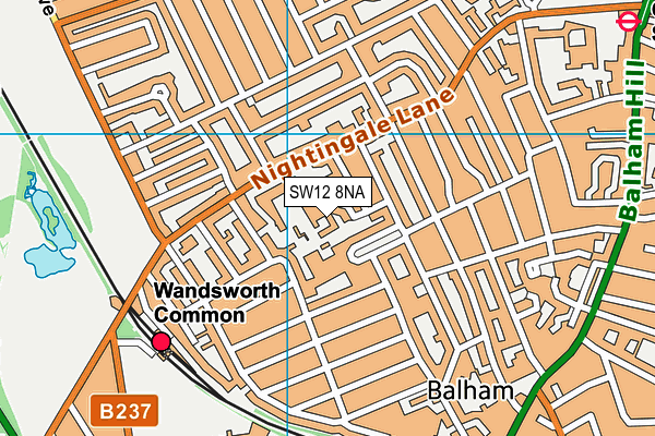 SW12 8NA map - OS VectorMap District (Ordnance Survey) SW12 8NA map - OS VectorMap District (Ordnance Survey)
