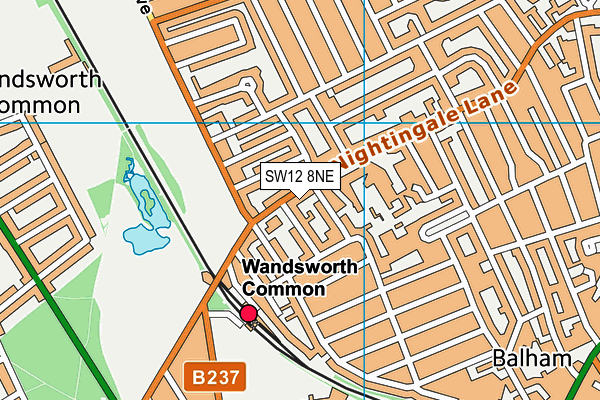 SW12 8NE map - OS VectorMap District (Ordnance Survey) SW12 8NE map - OS VectorMap District (Ordnance Survey)