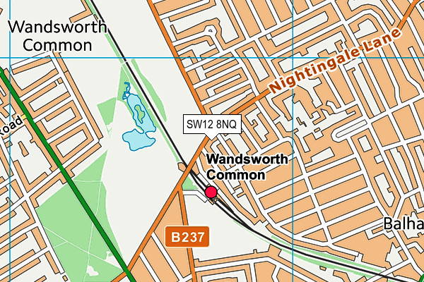 SW12 8NQ map - OS VectorMap District (Ordnance Survey) SW12 8NQ map - OS VectorMap District (Ordnance Survey)