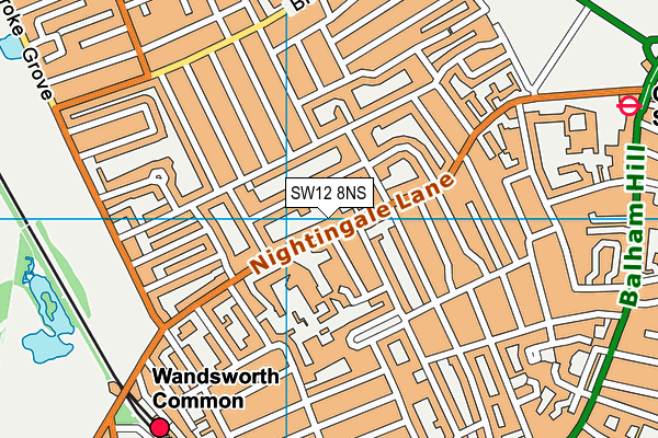 SW12 8NS map - OS VectorMap District (Ordnance Survey) SW12 8NS map - OS VectorMap District (Ordnance Survey)