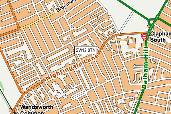 SW12 8TN map - OS VectorMap District (Ordnance Survey) SW12 8TN map - OS VectorMap District (Ordnance Survey)