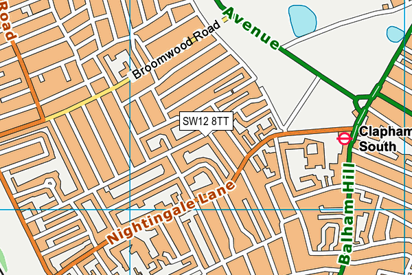 SW12 8TT map - OS VectorMap District (Ordnance Survey) SW12 8TT map - OS VectorMap District (Ordnance Survey)