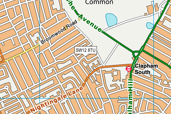 SW12 8TU map - OS VectorMap District (Ordnance Survey) SW12 8TU map - OS VectorMap District (Ordnance Survey)