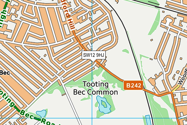 SW12 9HJ map - OS VectorMap District (Ordnance Survey) SW12 9HJ map - OS VectorMap District (Ordnance Survey)