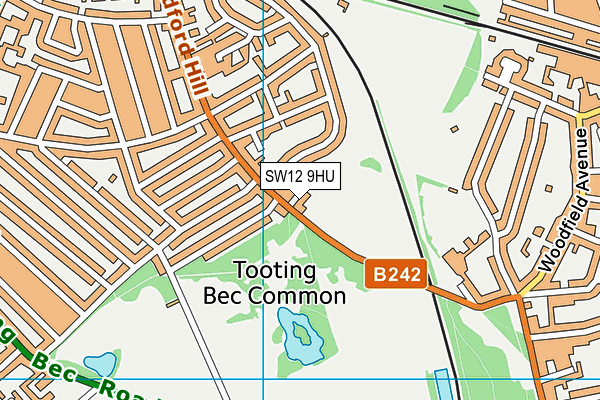 SW12 9HU map - OS VectorMap District (Ordnance Survey) SW12 9HU map - OS VectorMap District (Ordnance Survey)