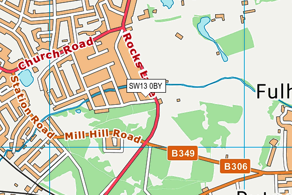 SW13 0BY map - OS VectorMap District (Ordnance Survey) SW13 0BY map - OS VectorMap District (Ordnance Survey)