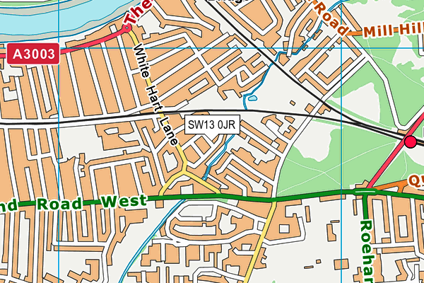 SW13 0JR map - OS VectorMap District (Ordnance Survey) SW13 0JR map - OS VectorMap District (Ordnance Survey)