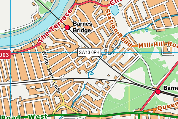 SW13 0PH map - OS VectorMap District (Ordnance Survey) SW13 0PH map - OS VectorMap District (Ordnance Survey)