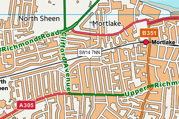 SW14 7NN map - OS VectorMap District (Ordnance Survey) SW14 7NN map - OS VectorMap District (Ordnance Survey)