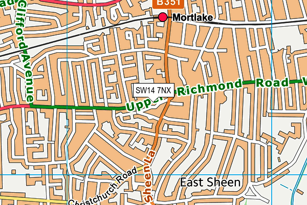 SW14 7NX map - OS VectorMap District (Ordnance Survey) SW14 7NX map - OS VectorMap District (Ordnance Survey)