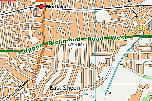 SW14 8AS map - OS VectorMap District (Ordnance Survey) SW14 8AS map - OS VectorMap District (Ordnance Survey)