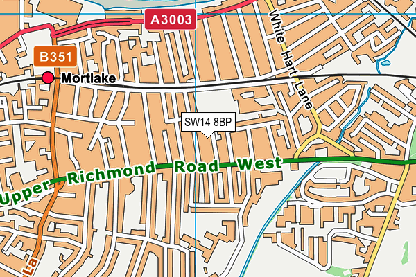 SW14 8BP map - OS VectorMap District (Ordnance Survey) SW14 8BP map - OS VectorMap District (Ordnance Survey)