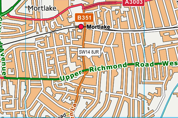 SW14 8JR map - OS VectorMap District (Ordnance Survey) SW14 8JR map - OS VectorMap District (Ordnance Survey)