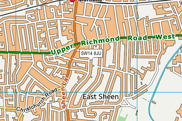 SW14 8JU map - OS VectorMap District (Ordnance Survey) SW14 8JU map - OS VectorMap District (Ordnance Survey)