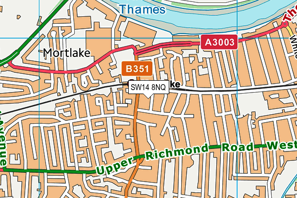 SW14 8NQ map - OS VectorMap District (Ordnance Survey) SW14 8NQ map - OS VectorMap District (Ordnance Survey)